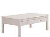 Couchtisch LENE aus Kiefer mit Schublade in weiß, 110 cm