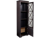 2-trg. Vitrine LENE aus Kiefer massiv in havana lackiert