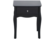 Nachttisch BAROQUE 1 Schublade aus MDF in schwarz