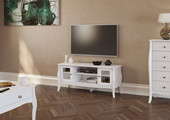 TV-Lowboard BAROQUE aus MDF in weiß, Breite 120 cm