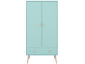 2-trg. Kleiderschrank GIGI mit Schublade in mint, 160 cm