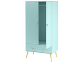 2-trg. Kleiderschrank GIGI mit Schublade in mint, 160 cm