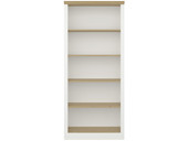 Bücherregal LORCA aus MDF in weiß/natur, Höhe 189 cm