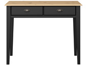 Schreibtisch LORCA mit 2 Schubladen in schwarz/natur