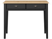 Schreibtisch LORCA mit 2 Schubladen in schwarz/natur