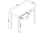 Schreibtisch LORCA mit 2 Schubladen in schwarz/natur