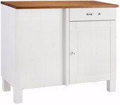 Küchenschrank ROMAN aus Kiefernholz in weiß & honig