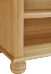 Bücherregal JASMIN aus Kiefer180 cm hoch in gebeizt geölt