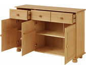 3-trg. Sideboard ANNETTE aus Kiefer massiv in gebeizt geölt