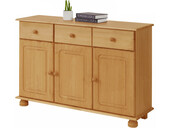 3-trg. Sideboard ANNETTE aus Kiefer massiv in gebeizt geölt