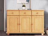 3-trg. Sideboard ANNETTE aus Kiefer massiv in gebeizt geölt