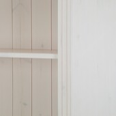Bücher ANITA Büro mit je 6 Fächer Aus Kiefer massiv in Landhausstil 74x223cm weiß lackiert