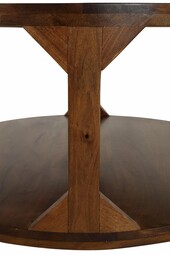 Runder Couchtisch SAHARA aus Massivholz, 90 cm