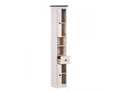 Hochschrank CHERYL aus Kiefer massiv in havanna und weiß