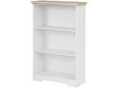 Regal NELE aus MDF in weiß/eichefarben, Höhe 113 cm