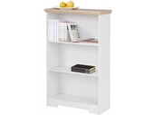 Regal NELE aus MDF in weiß/eichefarben, Höhe 113 cm