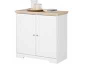 2-trg. Sideboard NELE aus MDF in weiß/eiche, Breite 80 cm