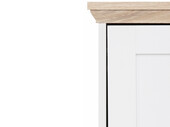 2-trg. Sideboard NELE aus MDF in weiß/eiche, Breite 80 cm