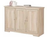 3-trg. Sideboard NELE aus MDF in eichefarben, 118 cm breit