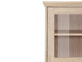 Highboard NELE aus MDF in eichefarben mit 2 Glastüren