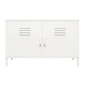 Sideboard Mission Disctrict, Spint, Schrank, 2 Türen, Metall, Retro Look in weiß