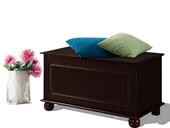 Truhenbank FOTINA aus Kiefer massiv in havana lackiert