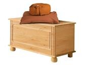 Truhenbank FOTINA aus Kiefer massiv in gebeizt geölt