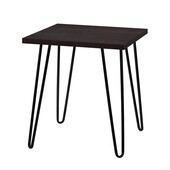 Beistelltisch Owen Wohnzimmertisch, Nachttisch, Metallbeine Hairpin, 49,5 cm breit in expresso