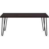 Couchtisch Owen Wohnzimmertisch, rechteckige Form, Metallbeine, Breite 107 cm in expresso