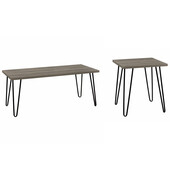 Couchtisch Owen Wohnzimmertisch, rechteckige Form, Metallbeine, Breite 107 cm in eichenfarben