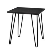 Beistelltisch Owen Wohnzimmertisch, Nachttisch, Metallbeine Hairpin, 49,5 cm breit in eichenschwarz