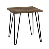 Beistelltisch Owen Wohnzimmertisch, Nachttisch, Metallbeine Hairpin, 49,5 cm breit in walnuss