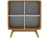 Bücherregal CARMEN mit 4 offenen Fächern in eiche/weiß