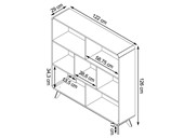 Wohnregal CARMEN in natur aus folierter Spanplatte