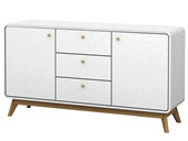 Sideboard CARMEN aus Spanplatte foliert in weiß