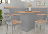 Esstisch Sage klein aus Kiefer & Pappelholz in grau & eiche