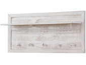 Wandgarderobe AUSTIN aus Kiefer massiv in weiß gebürstet