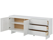 2-trg. Sideboard MILLA aus Kiefer in weiß, Breite 165 cm