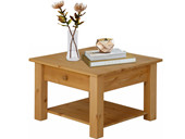 Couchtisch CELINE 60x60 cm aus Kiefer massiv, gebeizt geölt