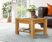 Couchtisch CELINE 60x60 cm aus Kiefer massiv, gebeizt geölt