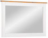 Spiegel COZETTE 90x60 cm aus Kiefernholz in weiss honig
