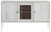 Sideboard FLORA 130 cm BreiteMassivholz in creme/weiß