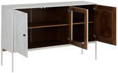 Sideboard FLORA 130 cm BreiteMassivholz in creme/weiß