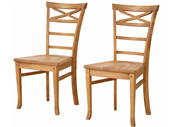 2er Set Stühle VENEDIG aus Massivholz in gebeizt geölt