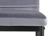 4er-Set Esszimmerstühle MOBUS mit Samtbezug in grau