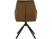Esszimmerstuhl Pablo (2er-Set), mit Armlehne, Gestell aus Metall, Luxus Stax Velvet in Rostfarbe