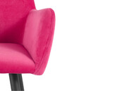 2er-Set Armlehnstühle LIVA Bezug in Samtoptik in pink