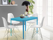 Esstisch TRENDY aus Teilmassivholz in blau, 110x75 cm