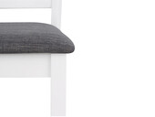 2er-Set Esszimmerstühle FULLA aus Kiefer mit Fräsung, weiß