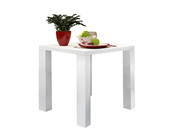 Tisch SKYLAR 80 x 80 cm in weiß Hochglanz